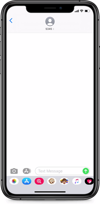 iPhone displaying texts being received